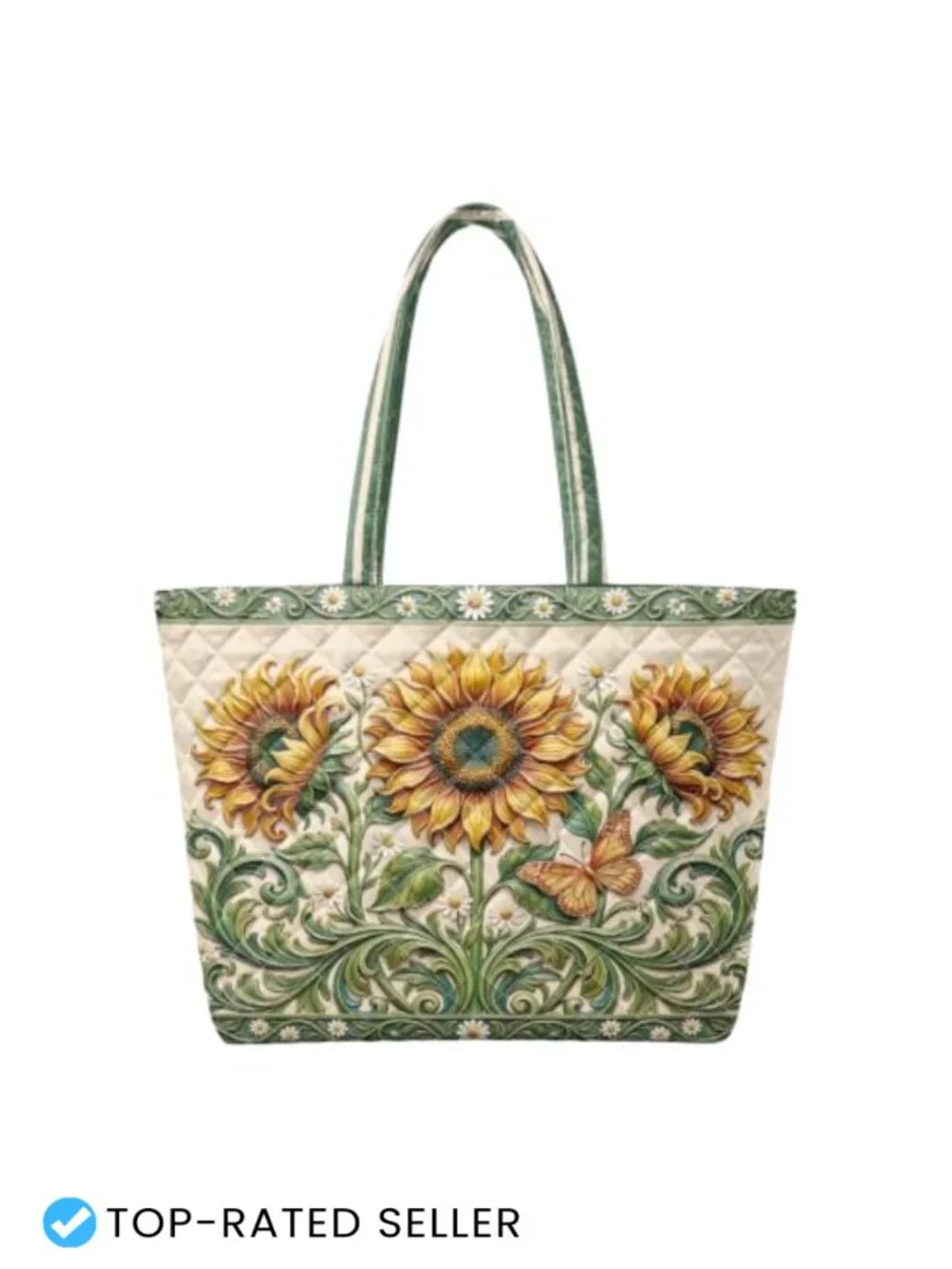 Quilted Tote Bag Shoulder Bag Fits 14 Inch Laptop Work Handbags Open Top